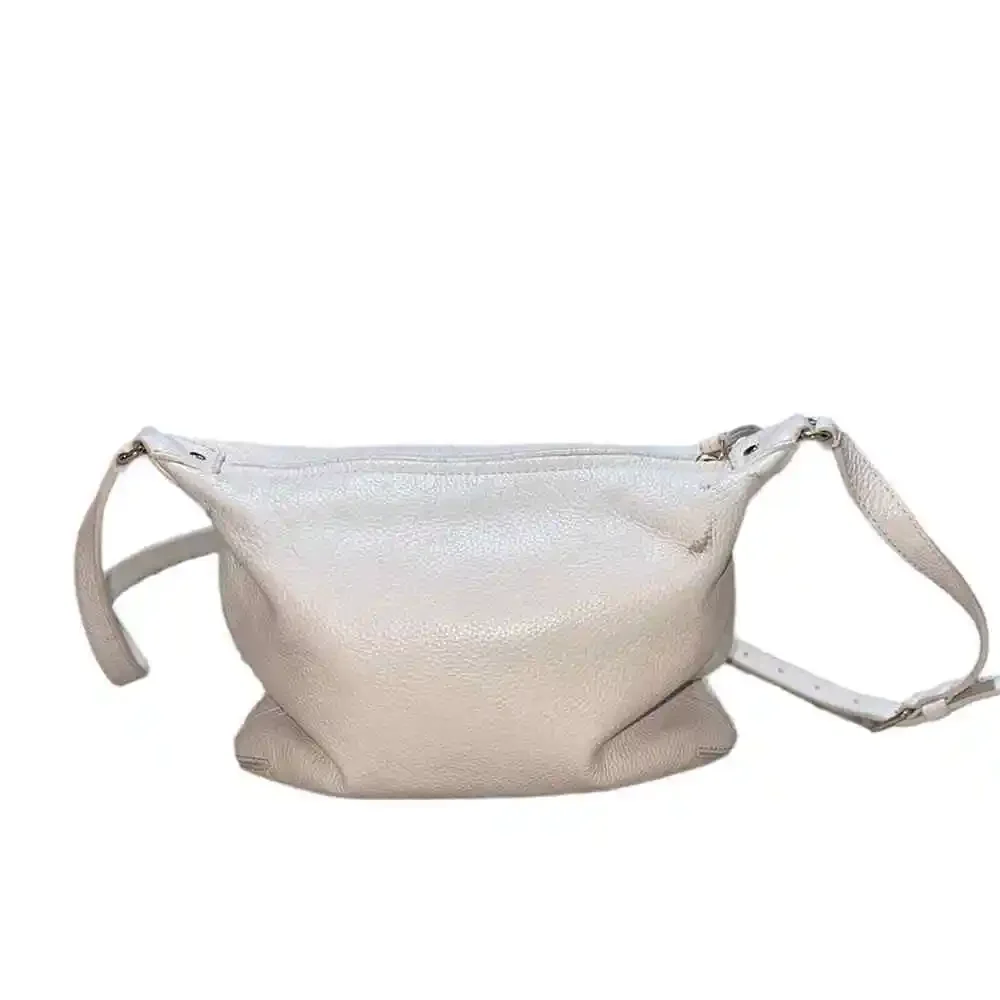 Kate Spade White Pebble Leather Crossbody Purse White